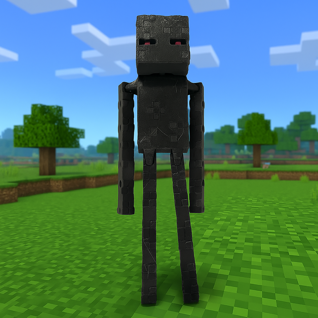 Enderman Keychain with Moving Elements - 3D Printing