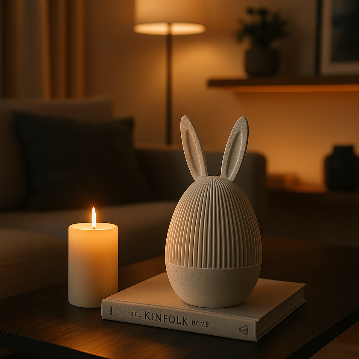 Egg with Rabbit Ears - 3D Openable Box