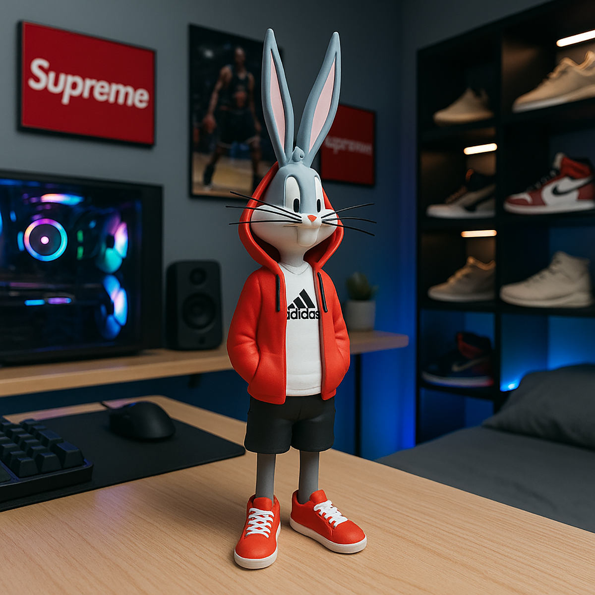 3D Figure - Rabbit Buggs in Streetwear Style