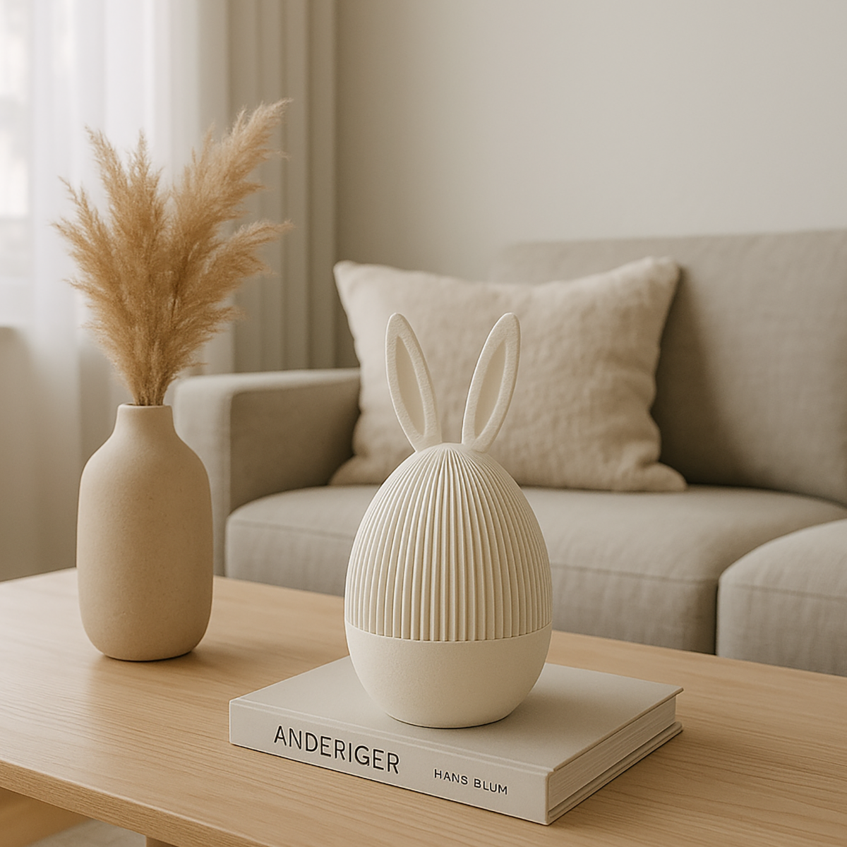 Egg with Rabbit Ears - 3D Openable Box