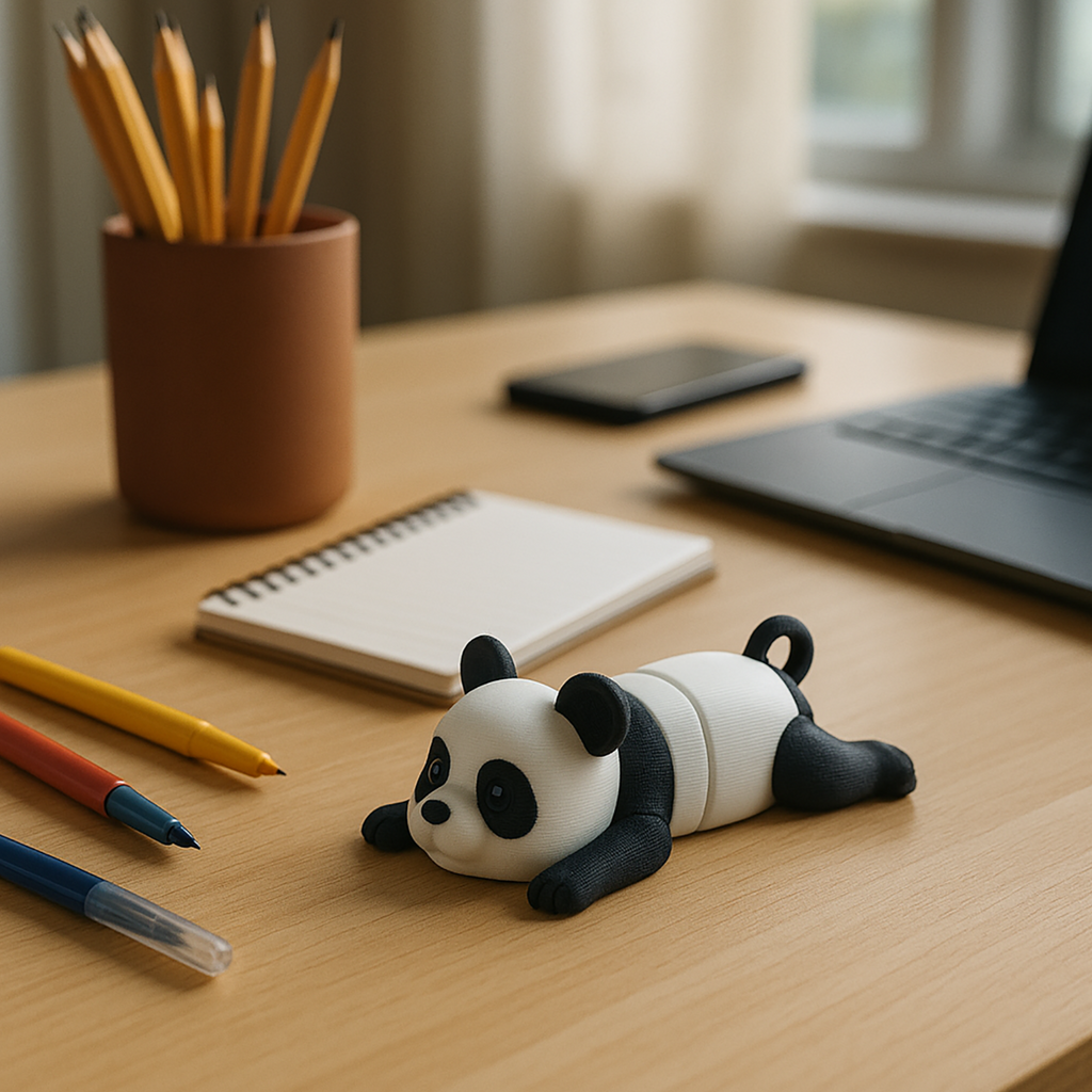 Panda Keychain with Moving Parts - 3D Printing