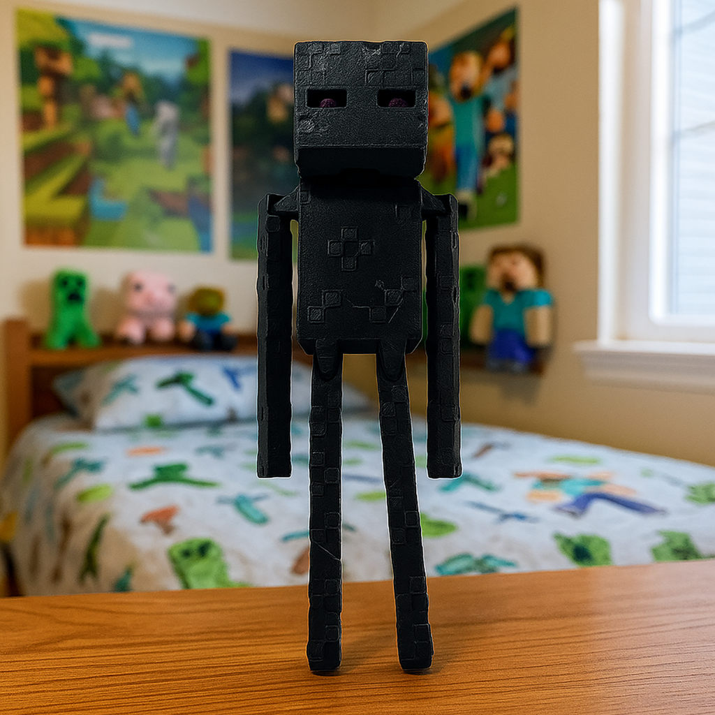 Enderman Keychain with Moving Elements - 3D Printing