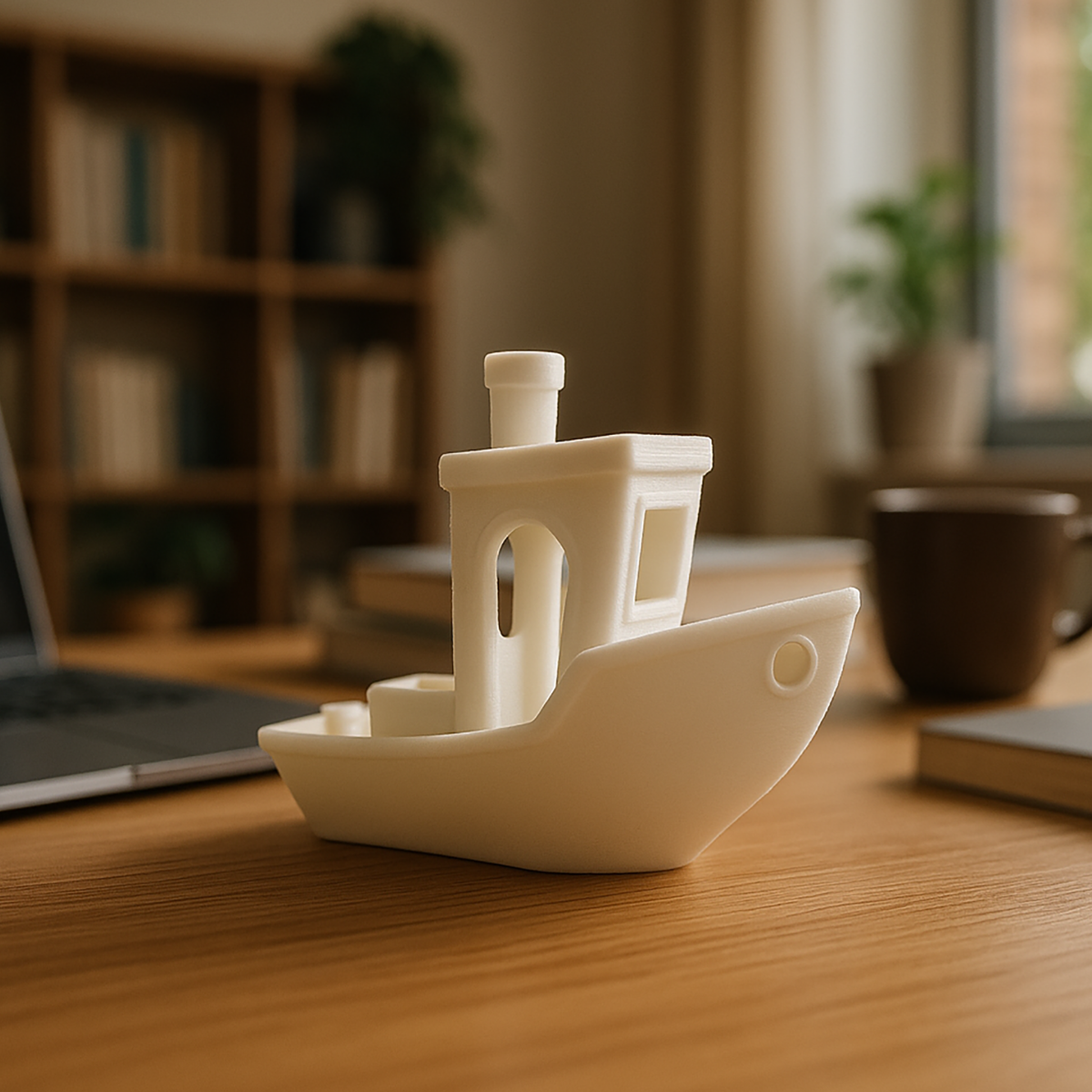 3D Test Ship – Iconic Benchy in White PLA