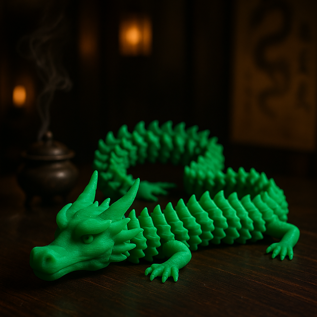 Chinese Dragon with Moving Tail - 3D Figure