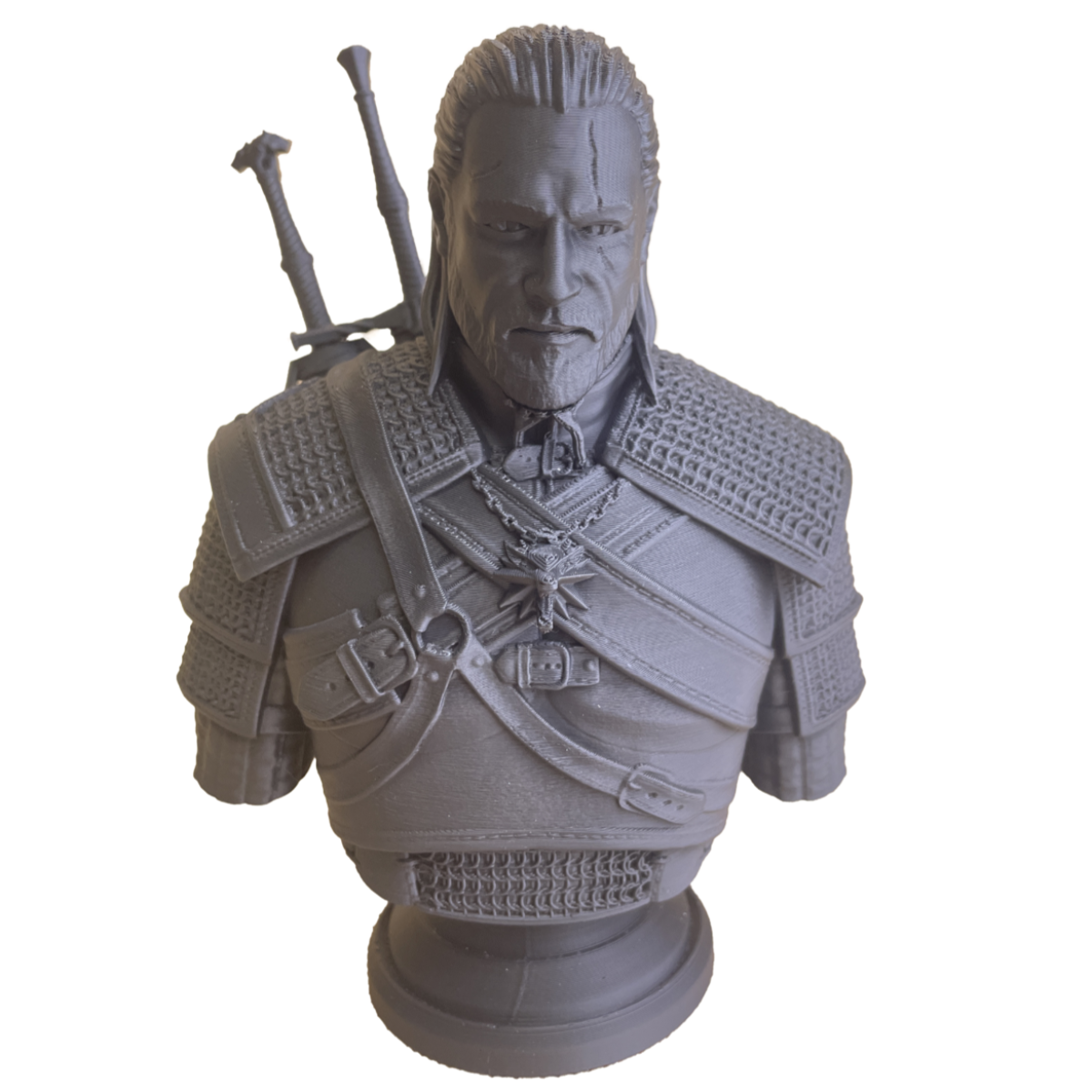 Bust of Geralt with Base - 3D Figure