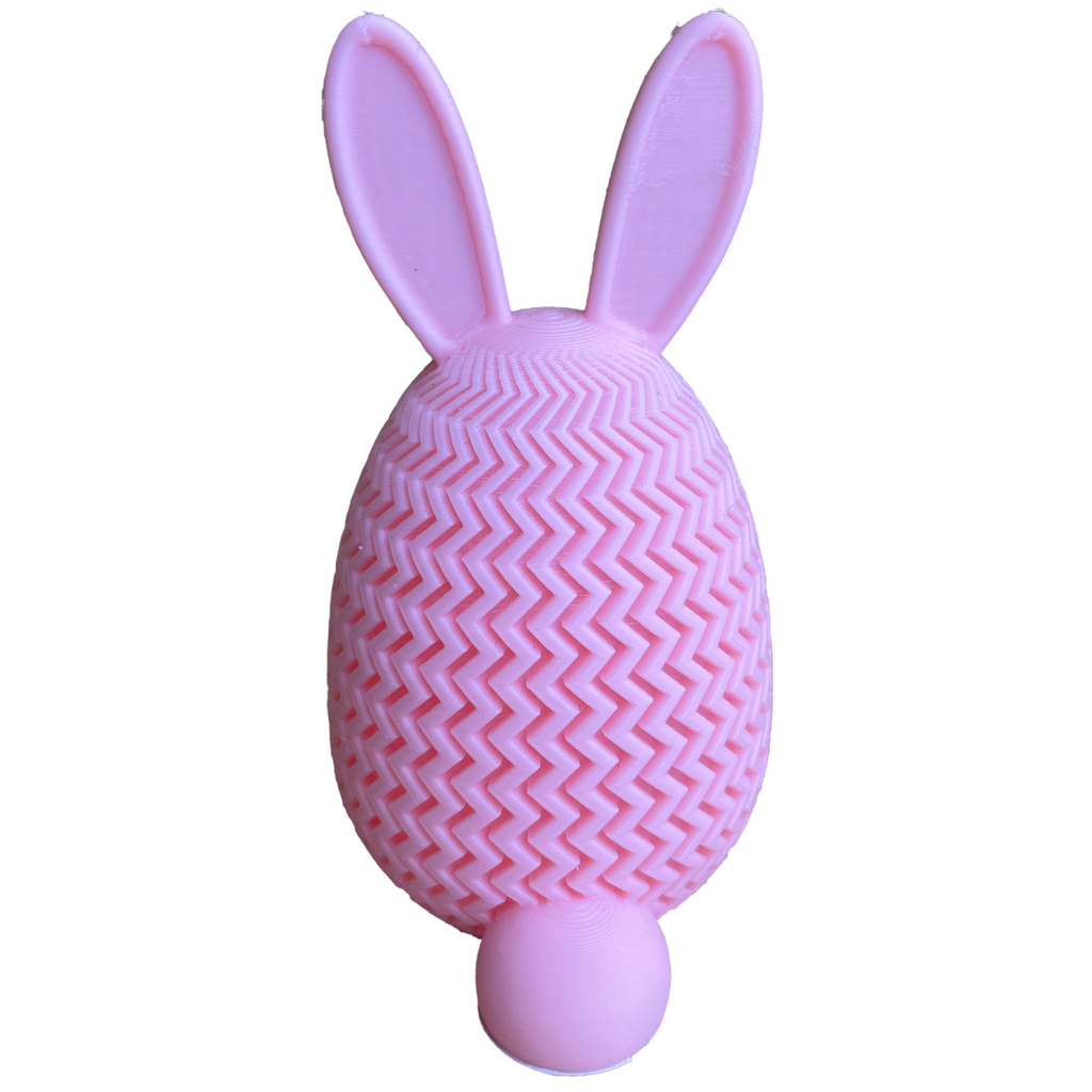 Egg with Rabbit Ears, Legs and Tail - 3D Printing