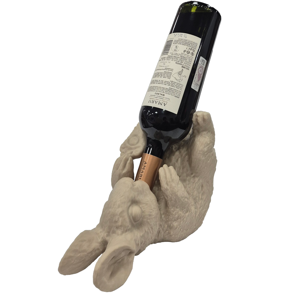 Rabbit - Wine Bottle Holder - 3D Print
