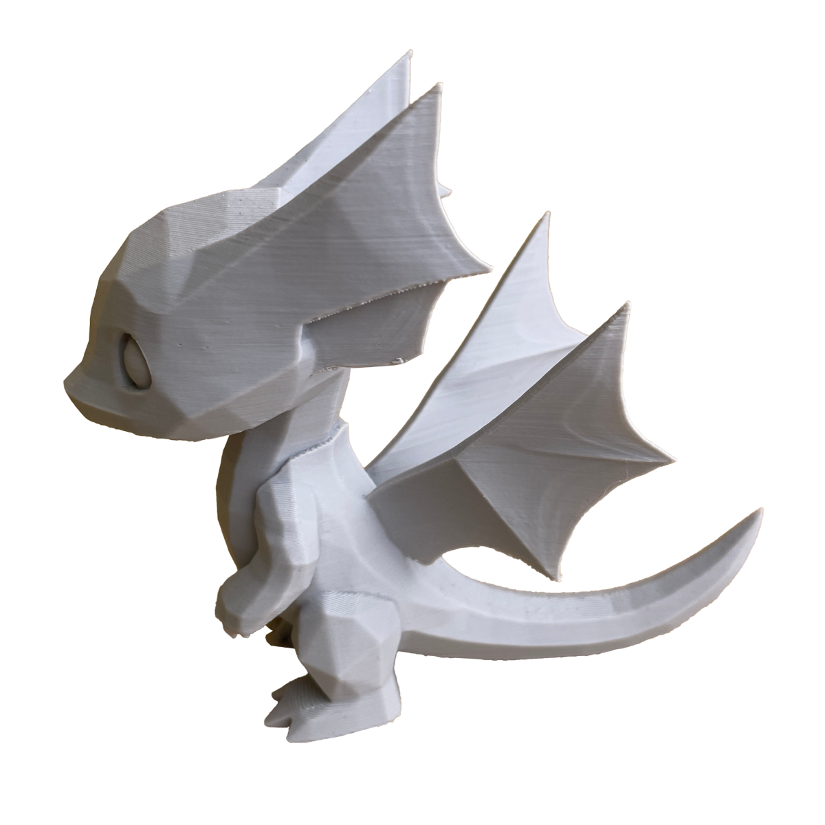 Small Angular Dragon Standing on Hind Legs - 3D Printing