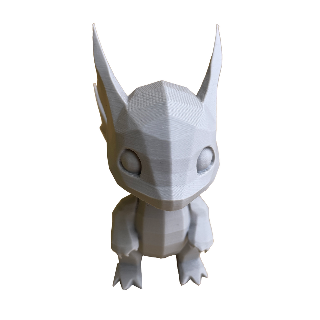 Small Angular Dragon Standing on Hind Legs - 3D Printing