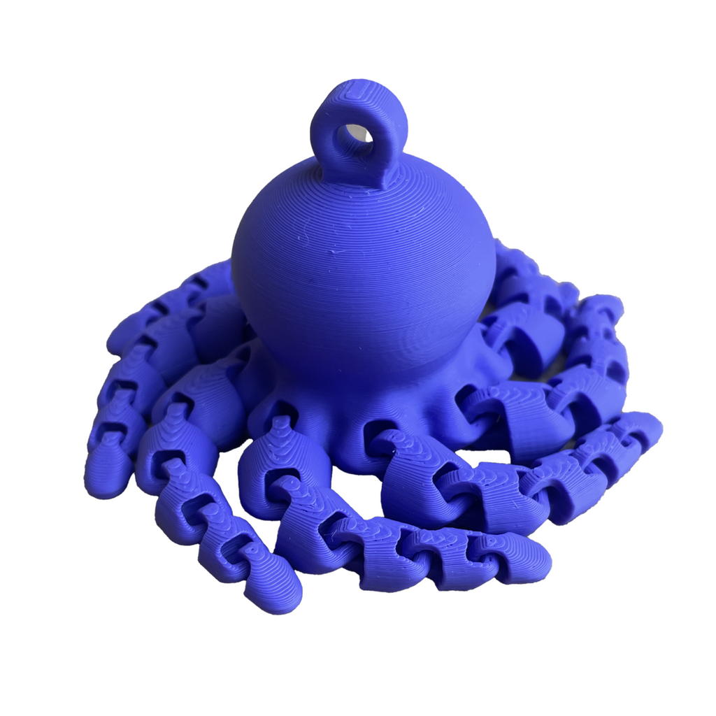 Octopus Keychain with Movable Tentacles - 3D Printing
