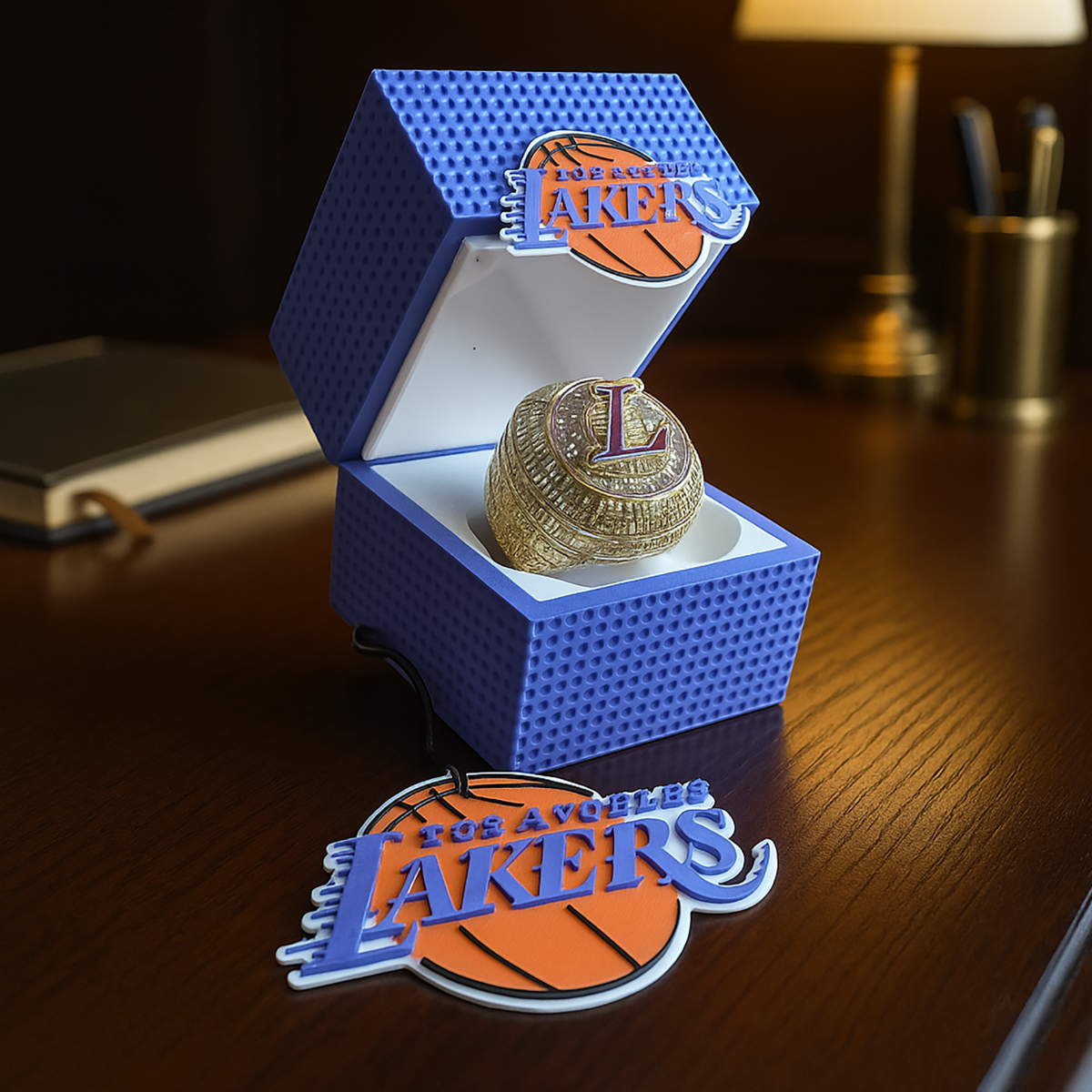 Lakers Signet Ring Box - 3D Printing