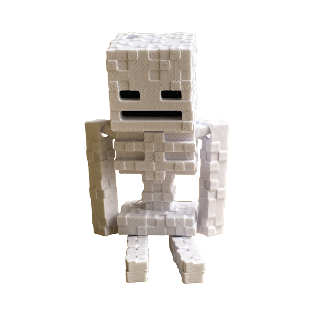 Minecraft Skeleton Keychain with Moving Components - 3D Printing