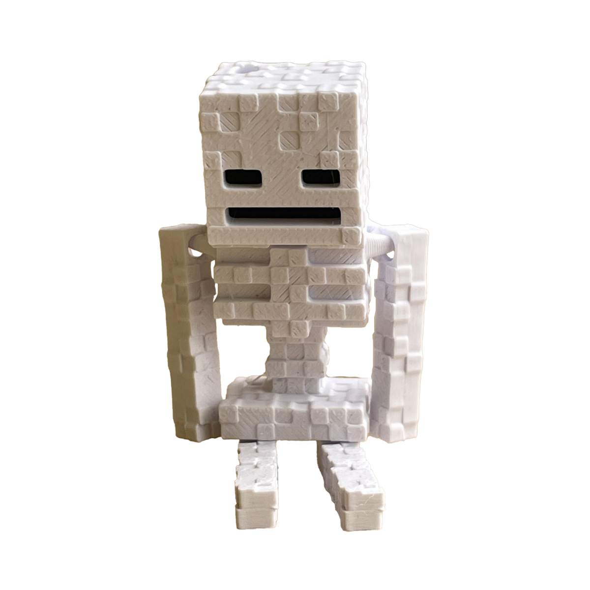 Minecraft Skeleton Keychain with Moving Components - 3D Printing