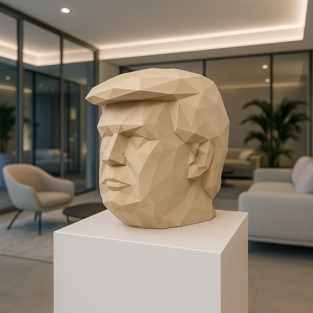 Donald Trump's Angular Head - 3D Figure