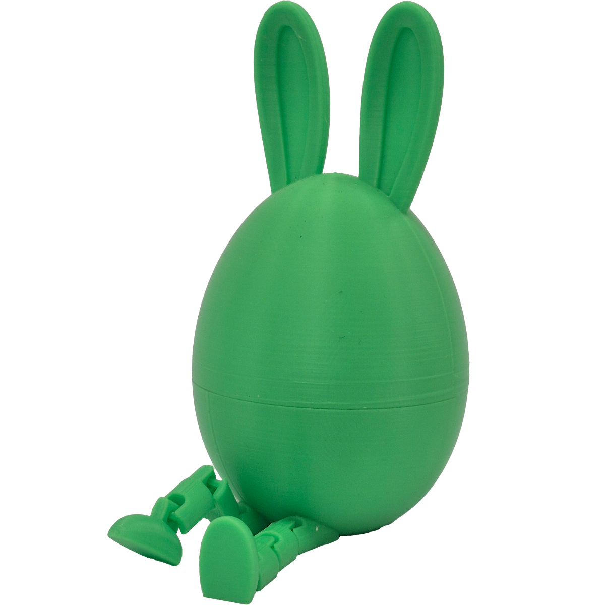 Green Egg-Bunny 3D – Easter Figurine with Movable Legs